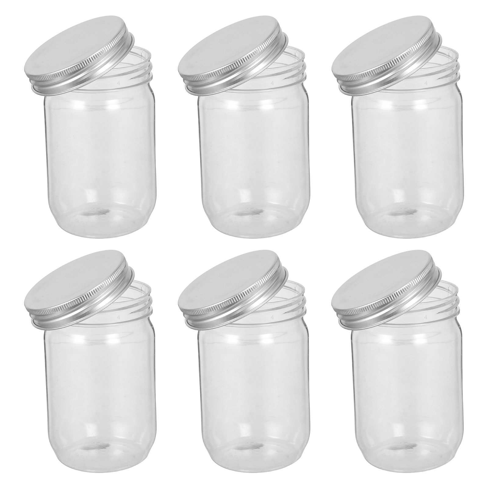 6Pcs 투명 플라스틱 메이슨 항아리(밀폐 뚜껑 포함) - Food Storage Plastic 리뷰 및 가격