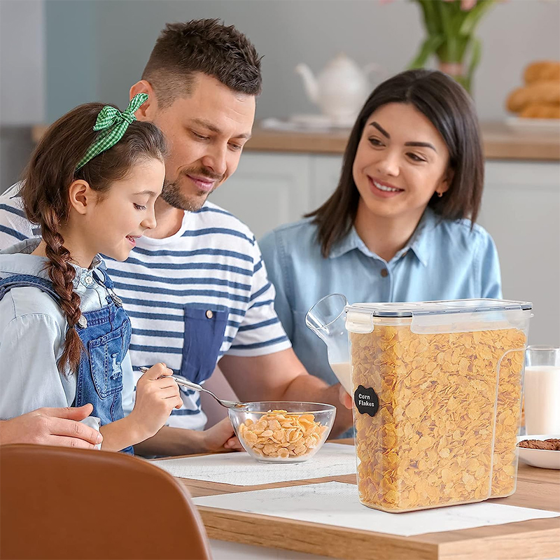 뚜껑이있는 4L 시리얼 저장 용기 1/2/4pcs 라벨 - Food Storage Lidl 리뷰 및 가격