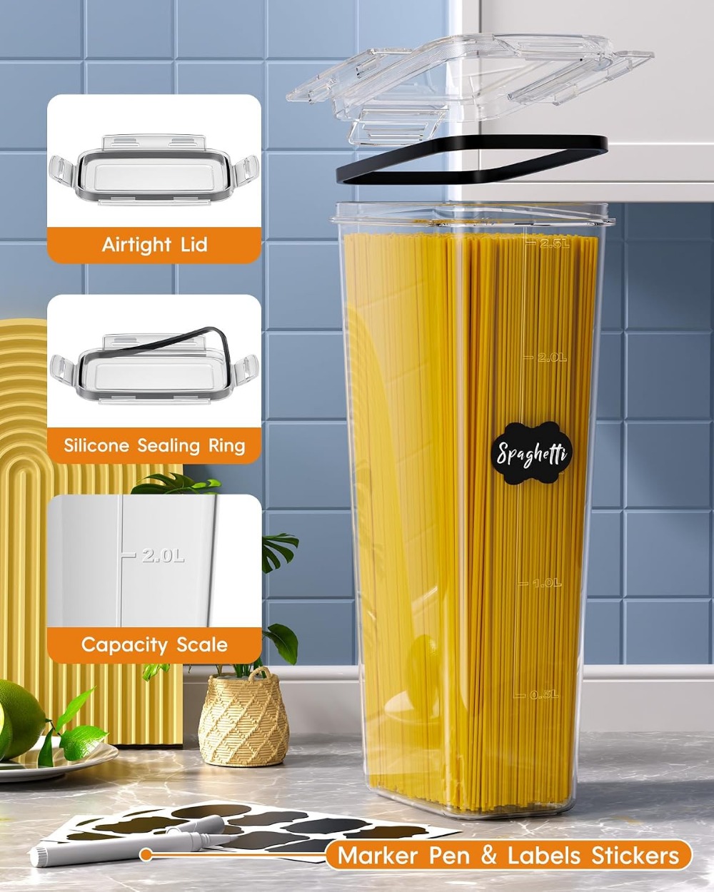 24개의 밀폐 식품 보관 용기(뚜껑 포함), BPA 프 - Food Storage Plastic 리뷰 및 가격