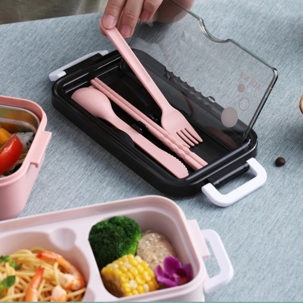 1팩 도시락통 이중 레이어 휴대용 칸막이 식품 보관함  - Food Storage With Compartments 리뷰 및 가격