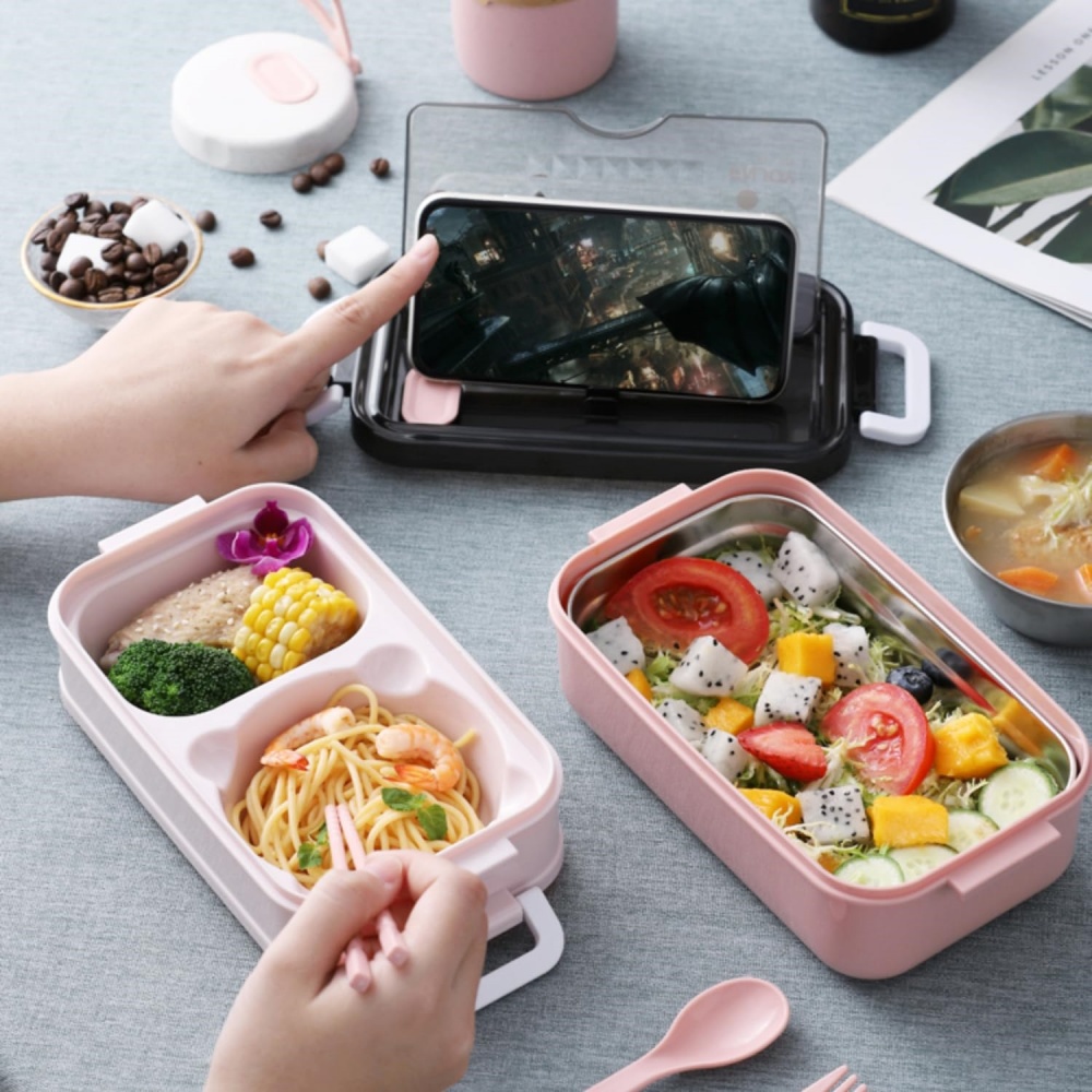 1팩 도시락통 이중 레이어 휴대용 칸막이 식품 보관함  - Food Storage With Compartments 리뷰 및 가격